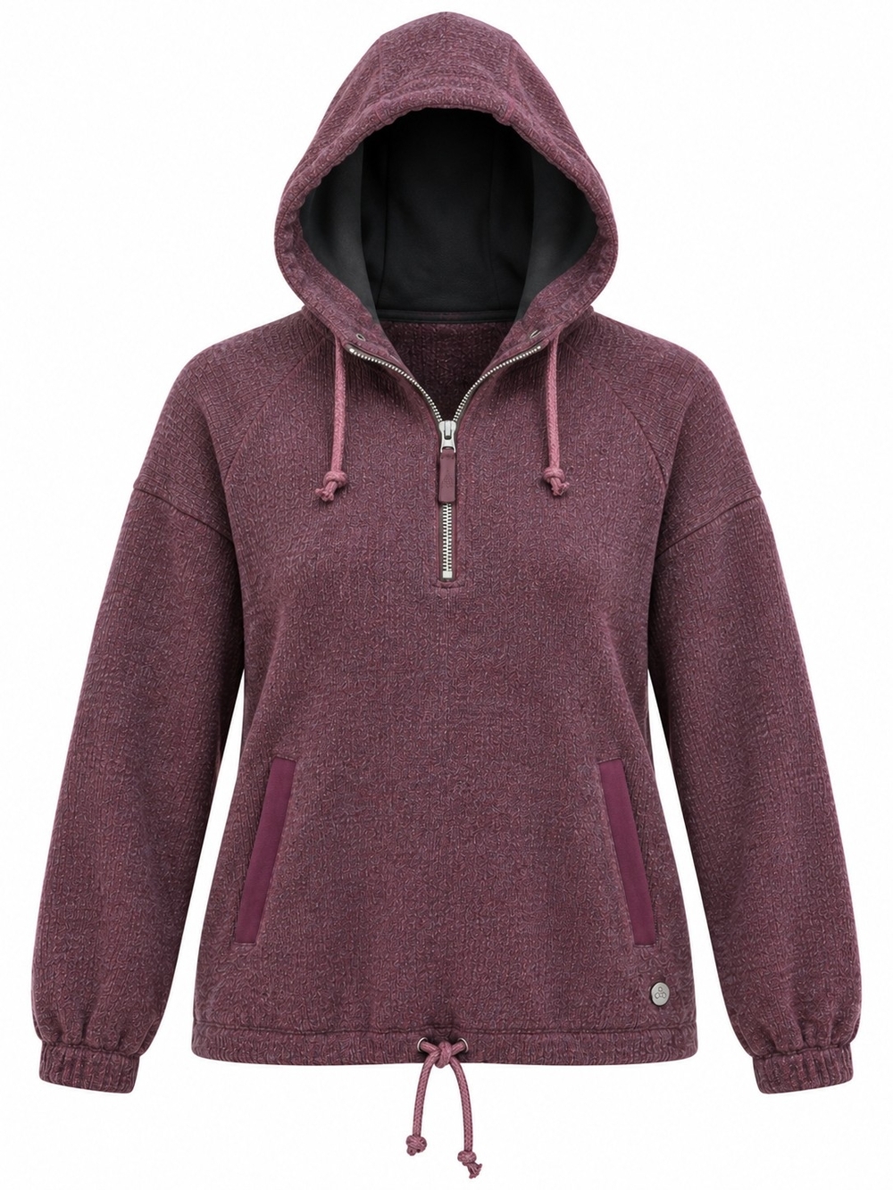 PRANA | Hartlie Wool Blend Hooded Quarter Zip Pullover Yoga Sweater | XL